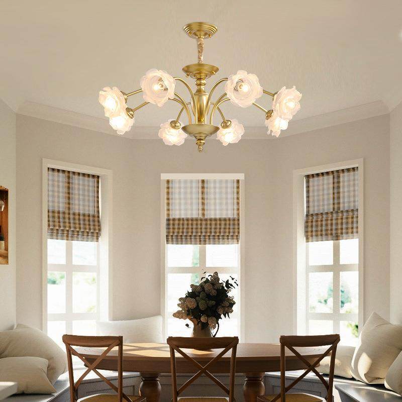 复古吊灯美式村客829厅灯简大气乡玻璃餐厅灯温浪漫新款卧室馨灯,家装灯饰光源,智能吊灯,淘宝优惠券,粉丝福利购,淘宝优惠卷