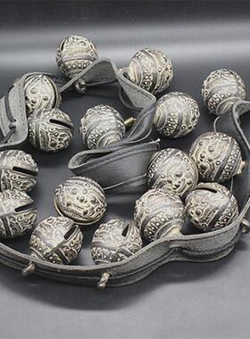 古玩杂项藏铛虎头铃TB-59447铃铜铛一串16收枚