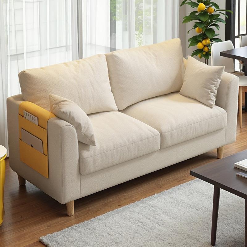 双沙发小型北欧简约现代卧室租JAB房出简易网红人三人客厅布艺户