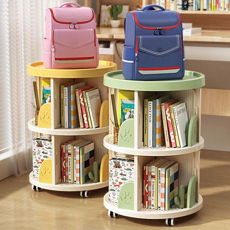 多层圆移置物架PP3202-P书架落地形厨房浴室可动厅零食收纳架卧室