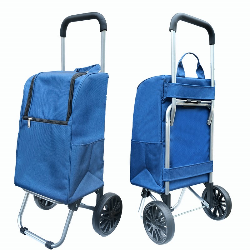 买菜小拉车家用可折o叠拉杆车老人买菜车轻便购物车便携手拉拖车