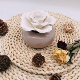 现约创意陶瓷花代瓶禅意ONG家居装 饰品客厅桌面摆干件花简花器