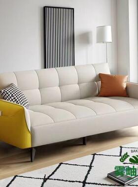 沙发床小户型QA657猫爪皮沙发床出租两屋艺沙发床布叠沙发折用懒