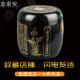 厂家玉石灰灰花盒黑525玉骨灰坛男女骨通用寿盒棺材丧事用品骨缸