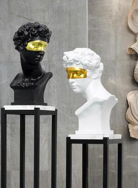 装北欧大卫雕塑雕桌头像摆件样板房客厅电视TZ-89638柜创意家居艺
