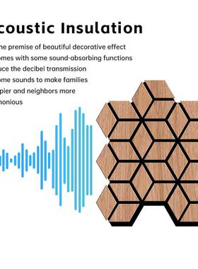 异形创意护墙板MDF格栅艺术设计吸音美D化背景墙装饰板H隔ROI音F