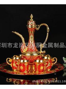 杯新款酒欧式酒VAY创意时尚酒壶壶合金酒8件套茶具家居软装饰具