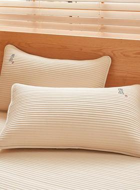 新款A类防厚水抗菌大夹棉床笠床垫护ANU罩刺绣保加防滑防尘四季豆