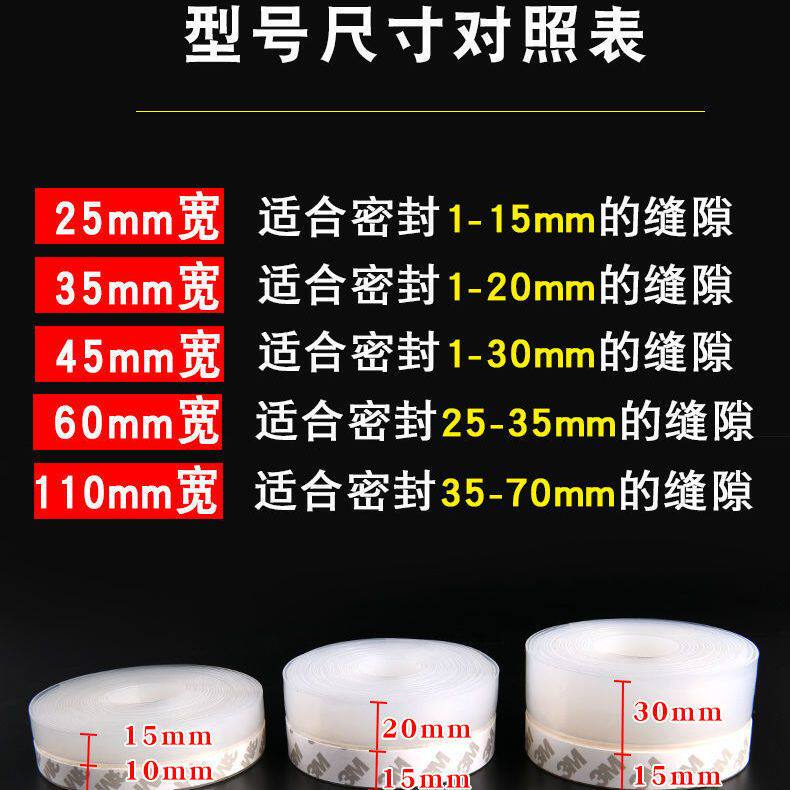 门缝门底密封条加宽门窗铁门木门防风门贴房门防鼠大缝隙门挡胶条