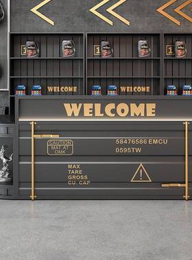 酒吧LD-56896铁吧台银台台密室餐收饮店创意前台健身房艺集装箱接