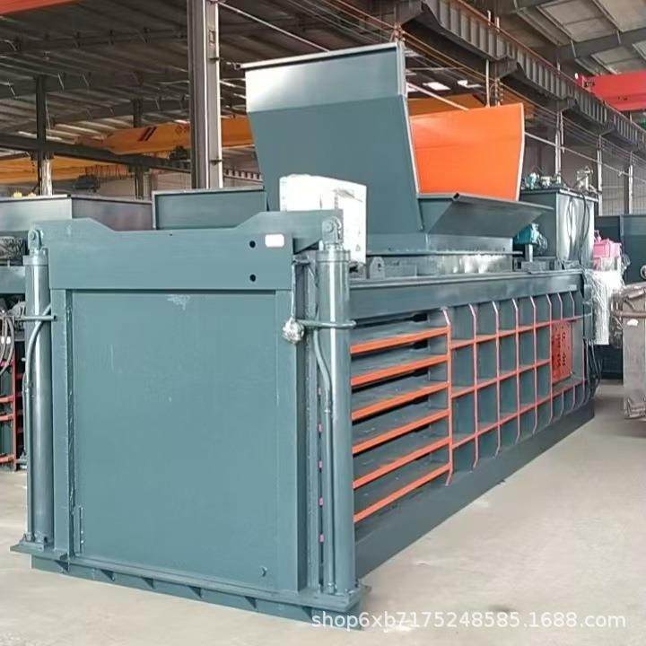 塑料瓶废纸箱胶皮带滴灌带塑料纸工厂处理垃圾压缩打包源头生产厂