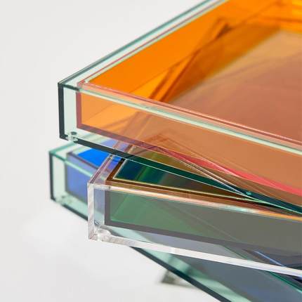 北欧ins用创意现盘代家透亚克力拼色画框托收纳摆tp件饰品明方形