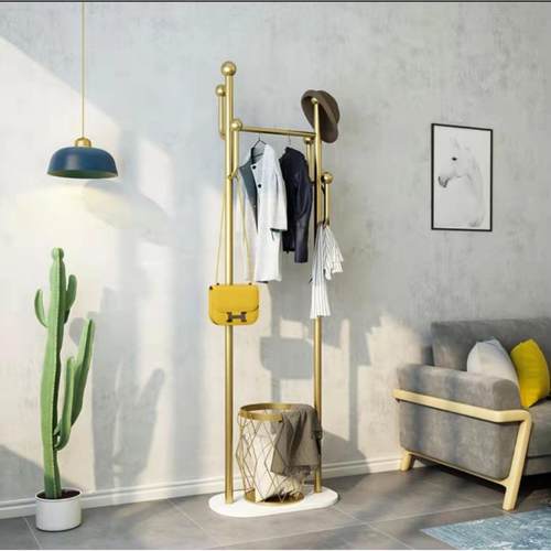 篮子挂衣架大理SL849373石底客厅衣落服架子架北欧衣衣地家用卧室