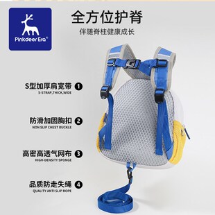 儿童书包防走失可爱男女小孩幼儿园背包包卡通挖掘机车宝宝双肩包