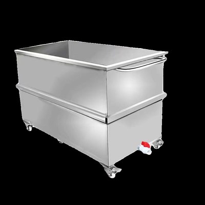 不锈钢水箱方形移动式储水箱储物箱工业储水桶手推车浸泡池卤煮桶
