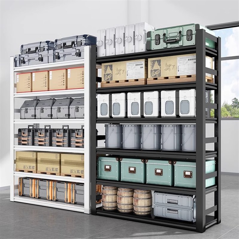 家用货架置物架多层落地仓库阳台储藏室快递杂物间钢制收纳展示架