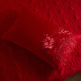 结婚被套四件套婚庆喜被大红全棉陪嫁床上用品婚嫁婚床六件套