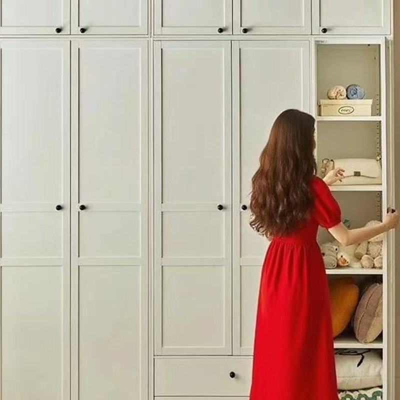50cm钢制加厚衣柜家用卧室简易自由组合出M租房儿童衣柜带抽屉衣