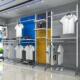 上墙服装 店展带架465 店专用展示架挂架衣架陈列架灯示天地柱男装