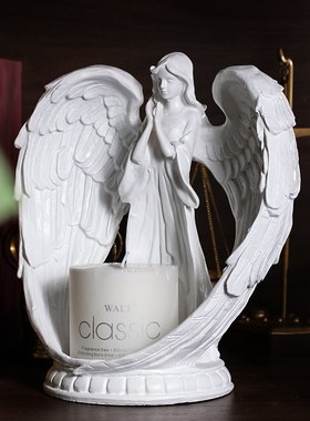 欧式复古b天使蜡烛烛台装饰摆件法式浪漫烛光晚餐桌面布置拍照道