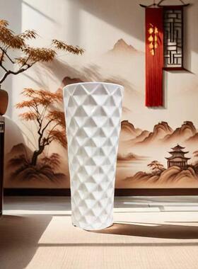 陶花盆网特大号白色落地高款简约欧发财瓷树b0011绿植格园艺北花