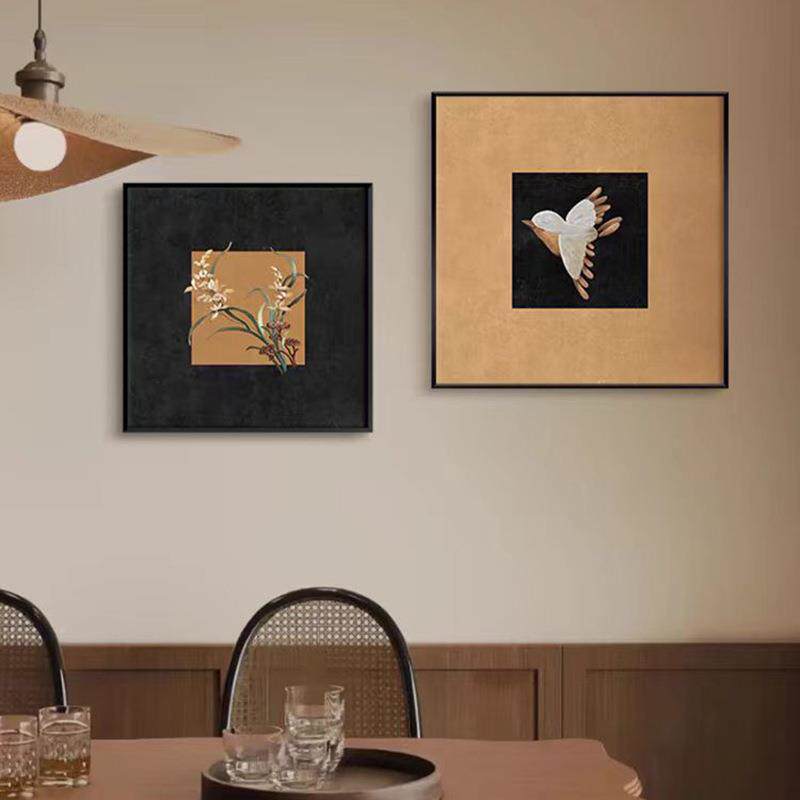 中古风法式复古卧间室简床头画主卧房装饰高画现代约级感餐厅YAY-