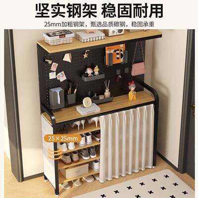 洞洞板衣鞋后架多层家用门口入门玄关置物挂架户一pxx686H7体收纳