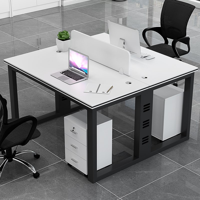 职员办公桌椅组合现代简q约双人4四人6人办公室屏风员工位工作桌