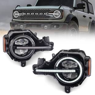 烈马大灯总成改装猛禽适用特BRONBRONCO大CO越野2可门版4门车头灯