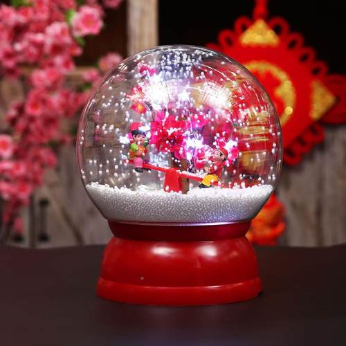 装饰品创意春节飘雪142摆灯过年长送辈礼年新年礼物送女生橱新窗