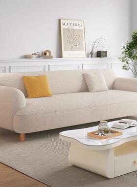 沙发直小位20682户型客厅窄布艺沙发出棉麻租房公寓排三人现代简