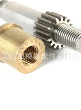 KWI供应杆铜套内牙齿轮套制作牙精密螺纹牙杆铜牙套杆铜牙套配件