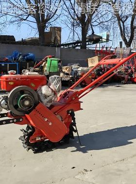 手推链轨耕式耘机 田UOK播种施地肥犁地机 农丘陵犁铧履带微耕机