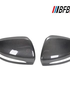 适用于奔W205驰车CW205E级21级3SW级W222碳纤维后视镜壳左右倒镜