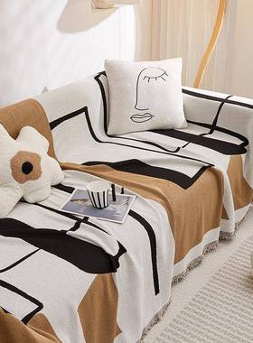 轻发奢雪尼尔布艺北欧沙沙发盖布橙色全发包沙巾A1688罩沙发垫沙