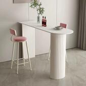 奶岩板风台985桌椅家用客厅隔断小户型水吧台餐边桌油阳台小吧吧