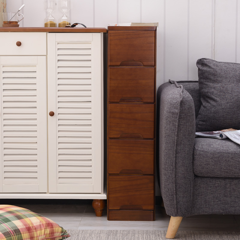 20cm25宽实木夹窄缝隙u收纳柜子抽屉式冰箱客厅置物五斗边柜加深5