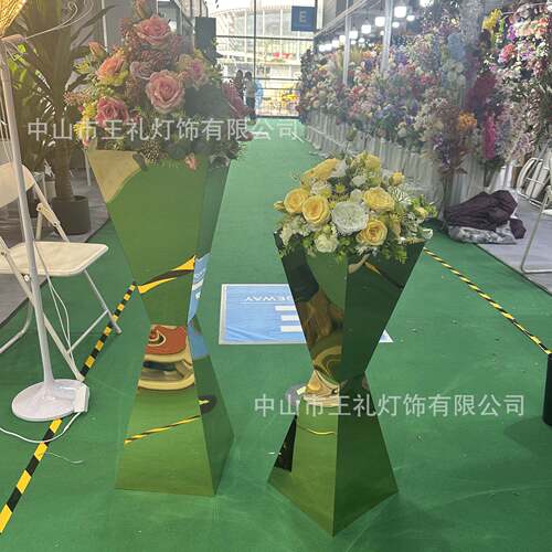 新北EDR欧现代风不锈钢甜品台花架大型商列场婚礼酒店款陈道具摆