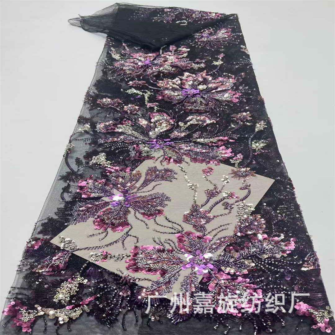 民族风重工珠管亮绣面料多绣珠工装艺婚JX5894纱礼服派色对服蕾丝