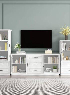 实电视柜现代简29513约新套款组合装墙柜客厅小电户型木卧室视机