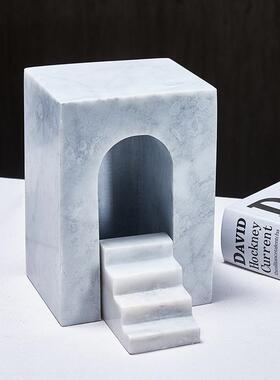 现简约高级感大理石花瓶摆件样厅板间茶几烛客台装DZ-0637-饰品组