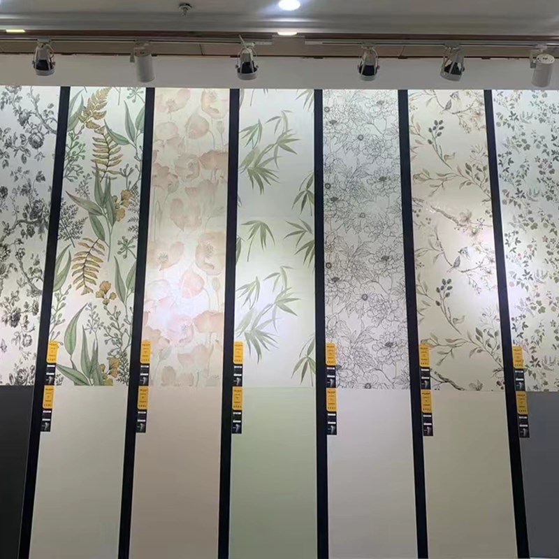 卫生间花砖600x1200柔光法式复古燕子浴室植物奶油风素.色墙砖地