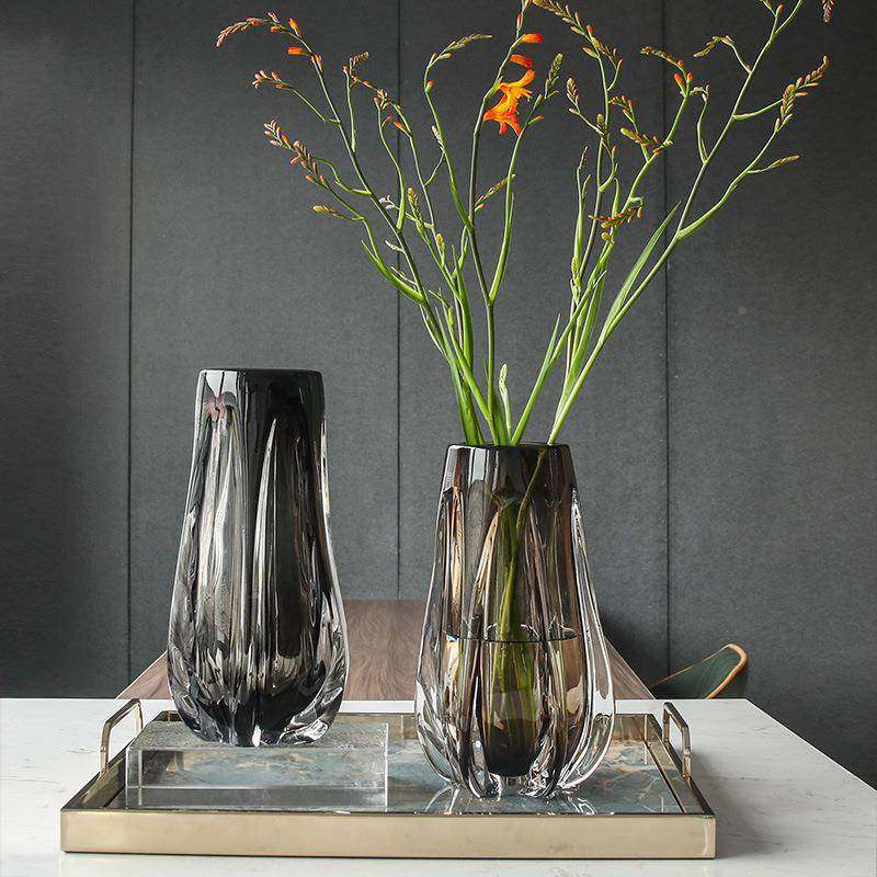 视轻远北欧简约玻璃意板花瓶高级感奢创插花摆件SHY22001酒店样间,家居饰品,花瓶,淘宝优惠券,粉丝福利购,淘宝优惠卷