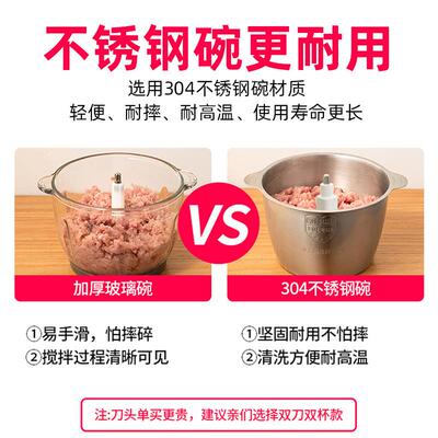 绞刀CZ-002肉机家用电动不锈钢搅拌料理椒打馅碎菜搅蒜泥肉器双不