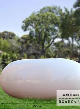 装创意花盆特大号TRQ庭现代简约玻钢花钵户外花园璃院房产商业美