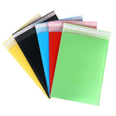 彩色色共挤膜气泡防袋哑光厚气泡信封袋加印花水装快递打包KHE泡