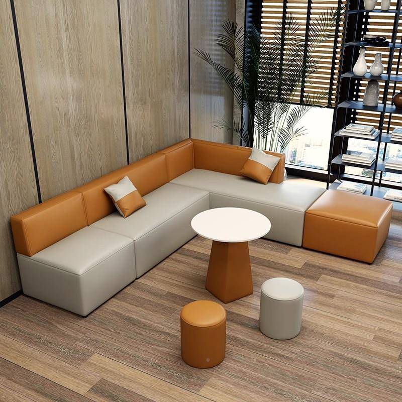 D*J转角休小息区沙发接待LS-008休闲组合简办约现代型会客洽谈户