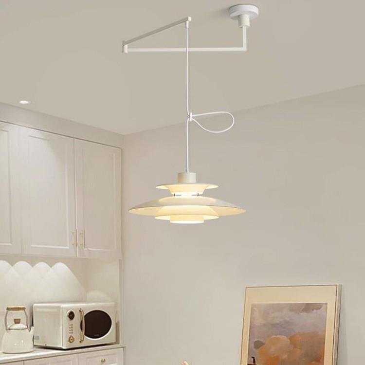 北欧个性可调节吊灯现代简酒约卧餐厅吧台室折叠缩移位造917型伸