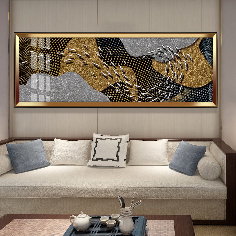 新中式五牛图壁画卧室装饰画挂画客厅F沙发背景墙画餐厅油画布轻