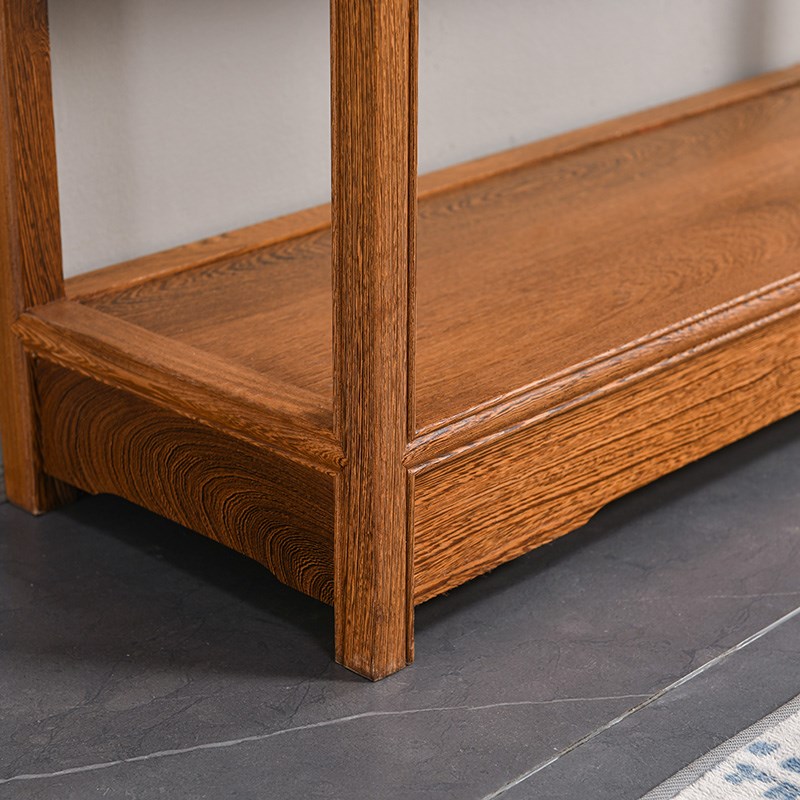 红木家具鸡翅木书架落地r新中式置物架简约实木多层储物架客厅家